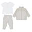 Picture of Pastels & Co Boys Tots Twill Usher Bomber Tracksuit Set X 3 - Beige