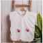 Picture of Meia Pata Boys Apples Towelling Poncho - White Red 