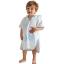 Picture of Meia Pata Boys Blue Stripes Towelling Poncho - White Blue