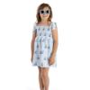 Picture of Meia Pata Girls Blueberries Frilled Beach Dress - White Blue