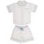 Picture of Salero Boys Short Sleeve Top & Shorts Pyjamas - White Pale Blue 
