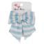 Picture of Meia Pata Girls Blue Stripes Beach Hair Bow On Clip - White Blue