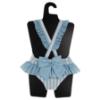 Picture of Meia Pata Girls Blue Stripes Ravello Skirted Swimsuit - White Blue