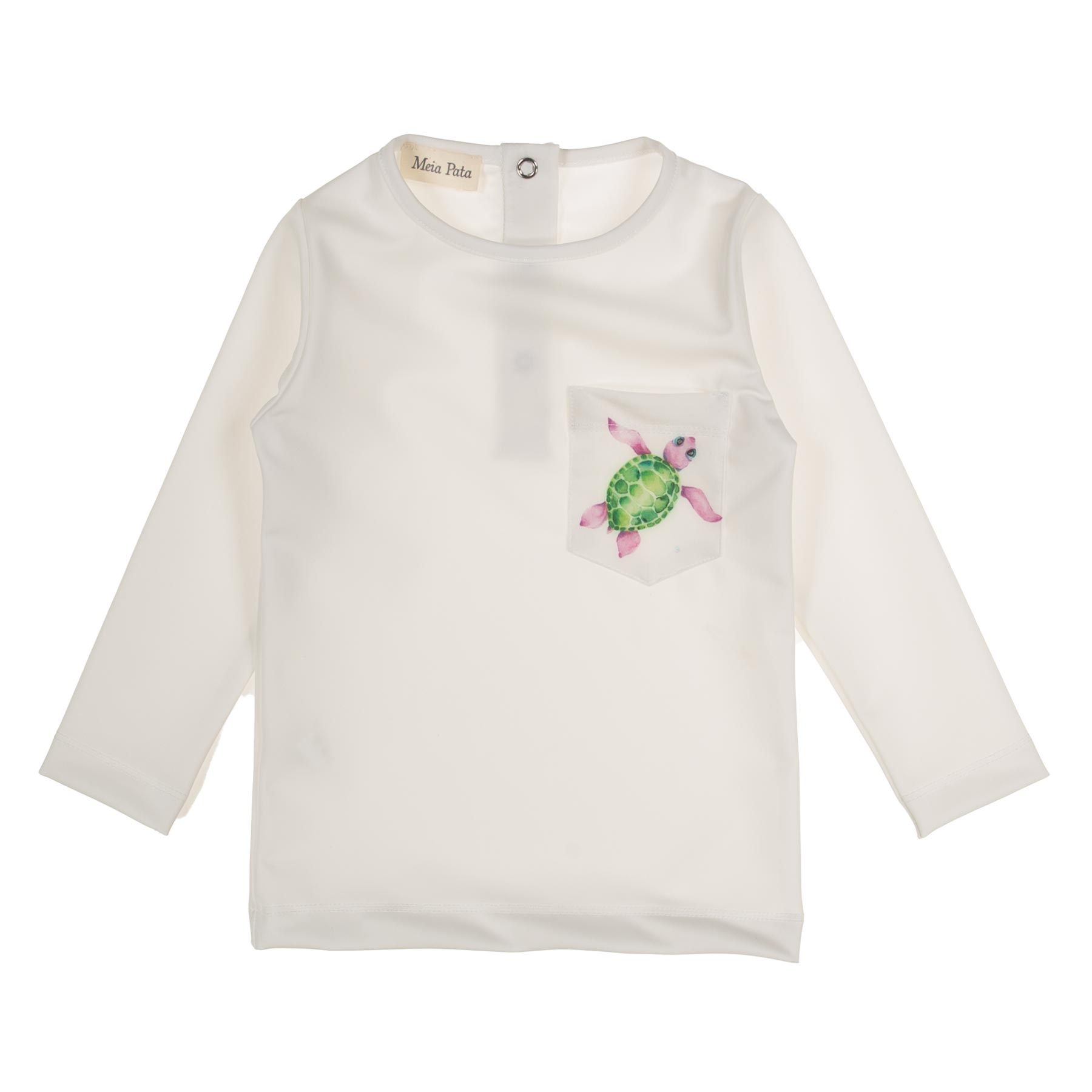 Meia Pata Boys Turtles Lycra Rashguard White Lilac