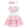 Picture of Monnalisa Bebe Girls 3 Piece Tulle Skirt Set - Pink