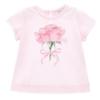 Picture of Monnalisa Bebe Girls Roses & Bow T-shirt - Pink