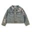 Picture of Monnalisa Girls Bambi Floral Denim Jacket - Stone