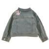 Picture of Monnalisa Girls Bambi Floral Denim Jacket - Stone