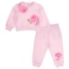 Picture of Monnalisa Bebe Girls Roses Tracksuit Set - Pink