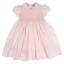 Picture of Sarah Louise Girls Smocked Bodice Puff Sleeve Dress - Pale Pink