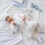 Picture of Jamiks Kids Baby Boys Ege Fairytale Babygrow Hat Swaddle Set X 3 - Ivory Pale Blue