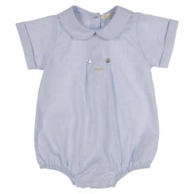 Picture of Rigola Baby Boys Organic Linen Romper - Sky Blue