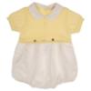 Picture of Rigola Baby Boys Organic Knit & Linen Romper - Summer Sun Yellow