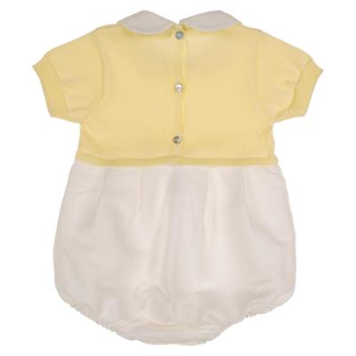 Picture of Rigola Baby Boys Organic Knit & Linen Romper - Summer Sun Yellow