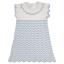 Picture of Granlei Girls Knitted ZigZag Dress - White Blue