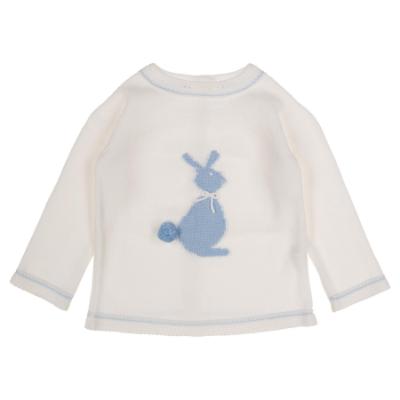 Picture of Granlei Baby Boys Soft Knit Bunny Sweater & Pant Set X 2 - White Blue