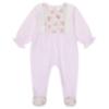 Picture of Deolinda Baby Girls Maria Floral Bib Babygrow  - Pink White