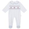 Picture of Deolinda Baby Boys Victory Smocked Boats Babygrow  - White Blue Red