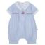 Picture of Deolinda Baby Boys Victory Smocked Boats Romper - White Blue Red