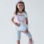 Picture of Daga Girls Magic Bow Applique Tunic & Legging Set X 2 - White Aqua Blue 
