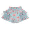 Picture of Daga Girls Magic Bow Applique Top & Ruffle Skorts Set X 2 - White Aqua Blue