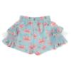 Picture of Daga Girls Magic Bow Applique Top & Ruffle Skorts Set X 2 - White Aqua Blue