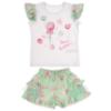 Picture of Daga Girls More Sugar Top & Ruffle Skorts Set X 2 - White Green Fuchsia