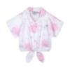 Picture of A Dee Heavenly Hydrangea Caroline Print Poplin Short Set X 2 - Bright White