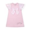 Picture of A Dee Heavenly Hydrangea Cali Sweat Dress With Large Bow - Pink Blossom