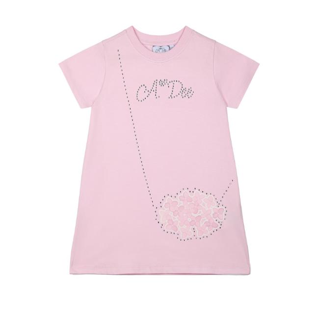 Picture of A Dee Heavenly Hydrangea Carmen Handbag Dress - Pink Blossom