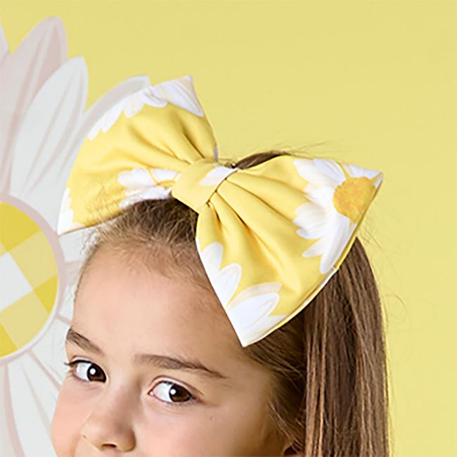Picture of A Dee Daisy Dreamer Delores Daisy Print Bow Hairclip - Daisy Yellow