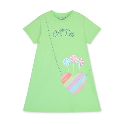 Picture of A Dee Lollipop Love Danica T-shirt Handbag Dress - Tropical Green
