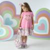 Picture of A Dee Pop Hearts Dove Drop Waist Dress - Pink Gloss