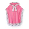 Picture of A Dee Pop Hearts Bubbles Frill Poncho - Pink Gloss
