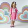 Picture of A Dee Pop Hearts Bubbles Frill Poncho - Pink Gloss