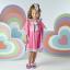 Picture of A Dee Pop Hearts Bubbles Frill Poncho - Pink Gloss