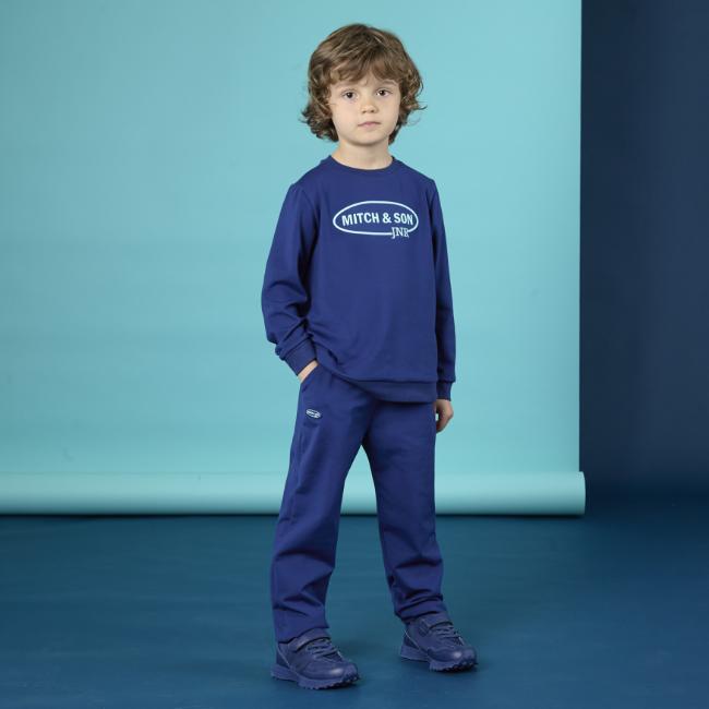 Picture of Mitch & Son JNR Hamilton Sweat Jersey Tracksuit - Blue Navy