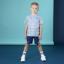 Picture of Mitch & Son JNR Hector Space Dye Poly Set - Bright White Navy