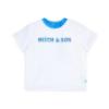 Picture of Mitch & Son JNR Harold Space Dye Logo T-shirt - Bright White