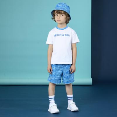 Picture of Mitch & Son JNR Harold Space Dye Logo T-shirt - Bright White