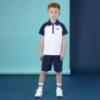 Picture of Mitch & Son JNR Harvey Nylon Sleve Polo - Bright White Navy