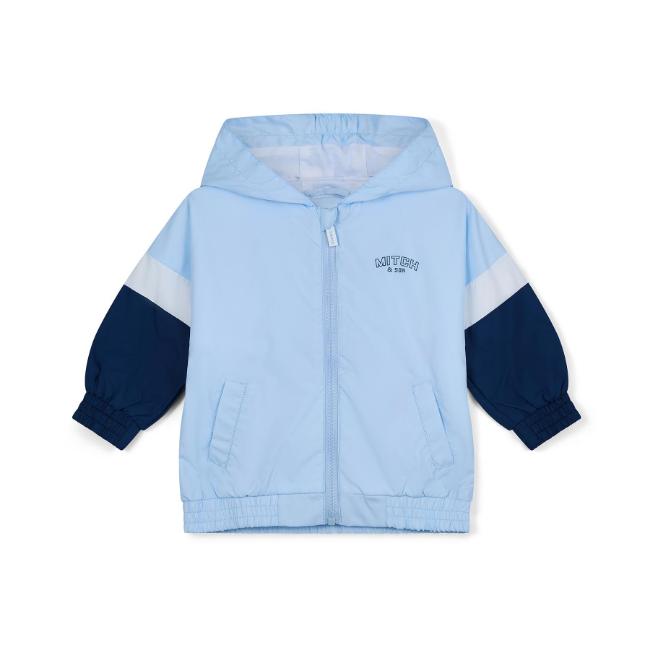 Picture of Mitch & Son Beyond Blue Freddie Cut n Sew Hooded Summer Jacket - Sky Blue