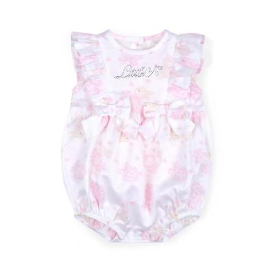 Picture of Little A Bunnies & Bows Amira Bunny Print Romper - Bright White