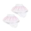 Picture of Little A  Bunnies & Bows Annabell Stripe Seersucker Frill Ankle Sock - Bright White