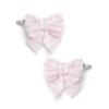 Picture of Little A Bunnies & Bows Afia Stripe Seersucker Bow Hairclips x 2 - Pink Blossom