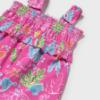 Picture of Mayoral Toddler Girls Summer Playsuit With Bows  - Fucsia Blue