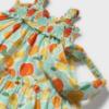 Picture of Mayoral Toddler Girls Summer Dress With Headband Set X 2  - Aqua Blue Lemon