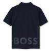 Picture of BOSS Boys Back Logo Polo Shirt - Navy Blue