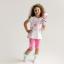 Picture of Daga Girls More Sugar Tunic & Leggings Set X 2 - White Green Fuchsia