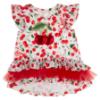 Picture of Daga Girls Fluffy Cherries Ruffle Tunic & Leggings Set X 2 - White Red